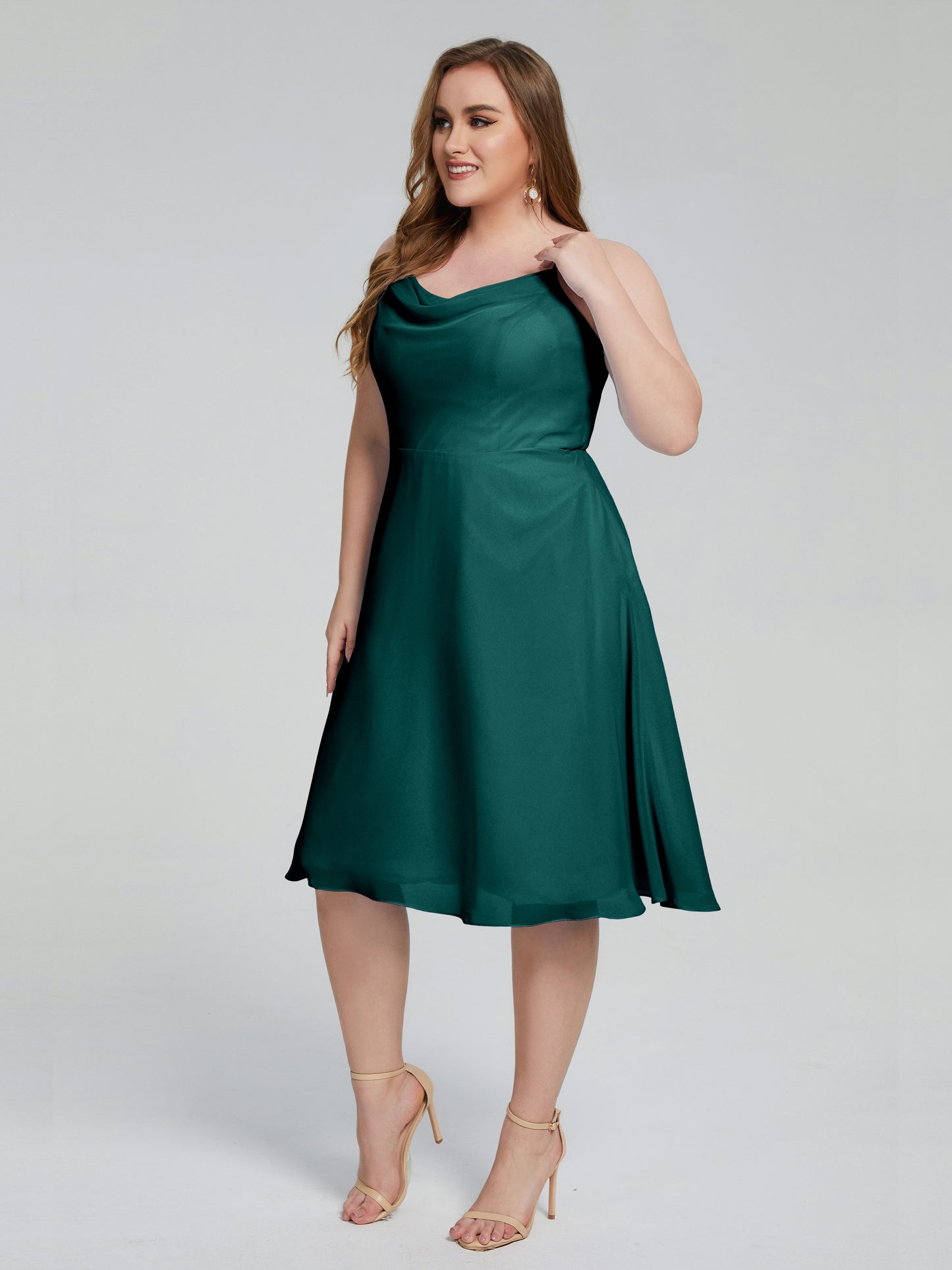 Mckenzie Spaghetti Straps Plus Size Short Bridesmaid Dresses
