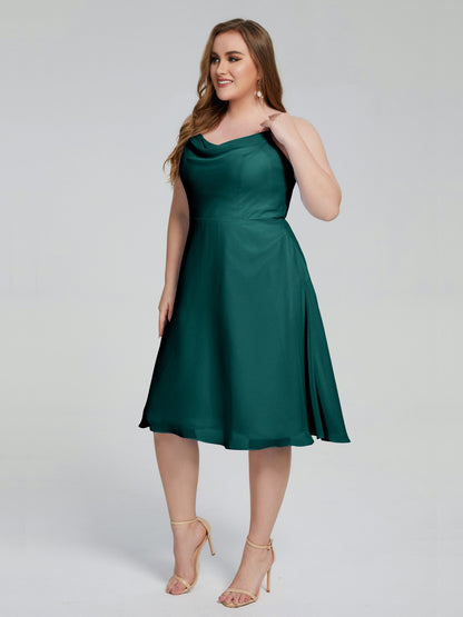 Mckenzie Spaghetti Straps Plus Size Short Bridesmaid Dresses