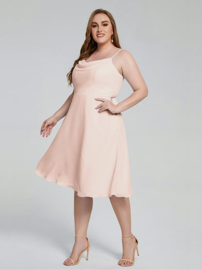 Mckenzie Spaghetti Straps Plus Size Short Bridesmaid Dresses