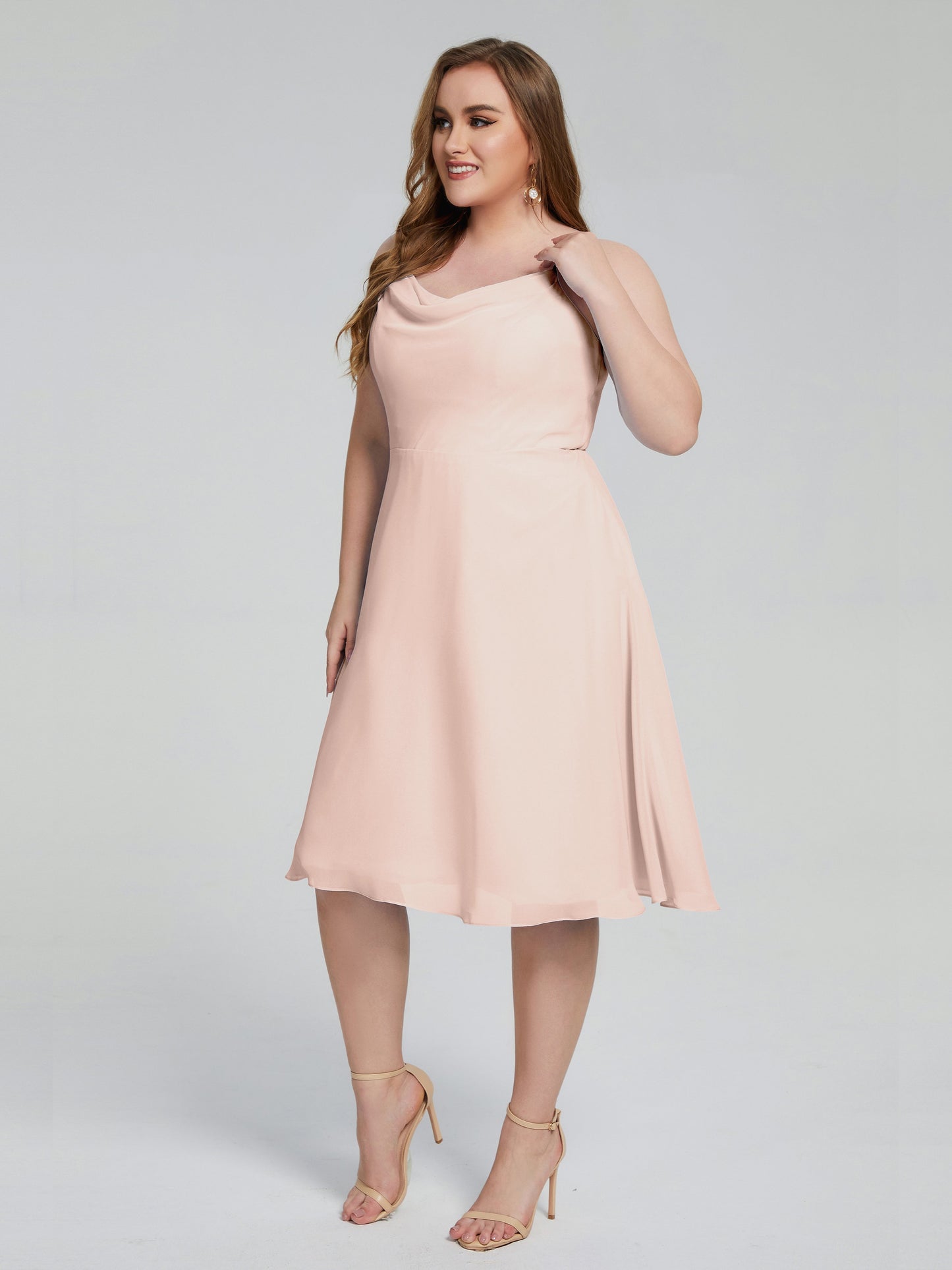 Mckenzie Spaghetti Straps Plus Size Short Bridesmaid Dresses