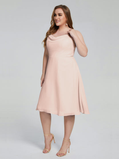 Mckenzie Spaghetti Straps Plus Size Short Bridesmaid Dresses