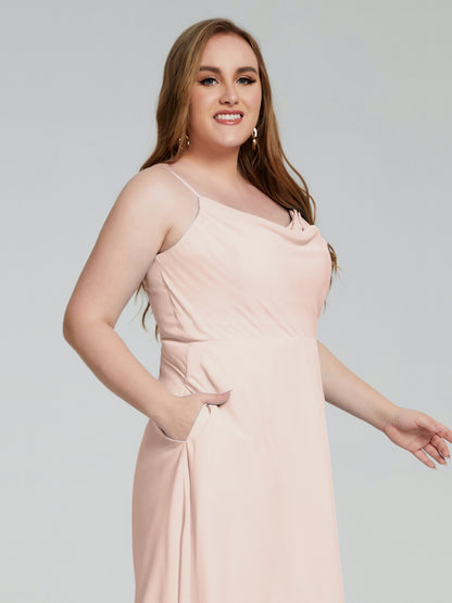 Mckenzie Spaghetti Straps Plus Size Short Bridesmaid Dresses