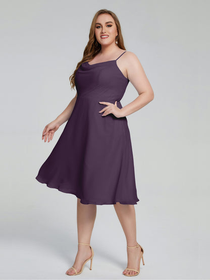 Mckenzie Spaghetti Straps Plus Size Short Bridesmaid Dresses