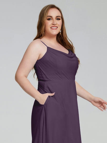 Mckenzie Spaghetti Straps Plus Size Short Bridesmaid Dresses