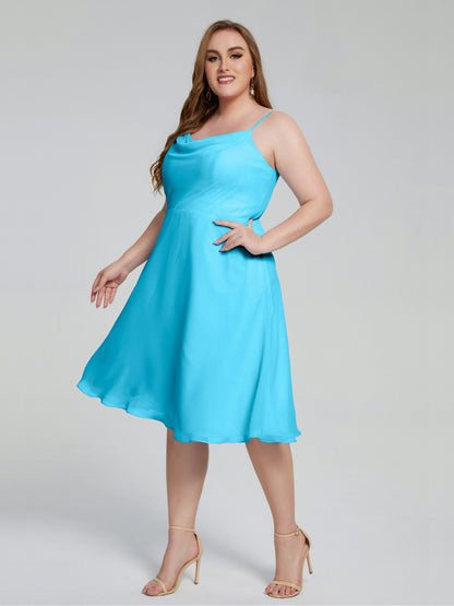 Mckenzie Spaghetti Straps Plus Size Short Bridesmaid Dresses