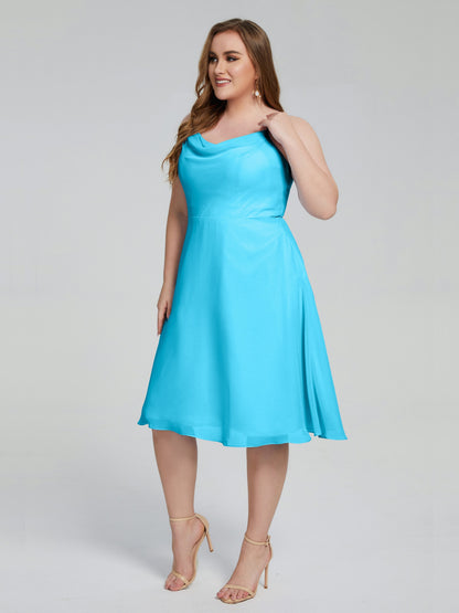 Mckenzie Spaghetti Straps Plus Size Short Bridesmaid Dresses