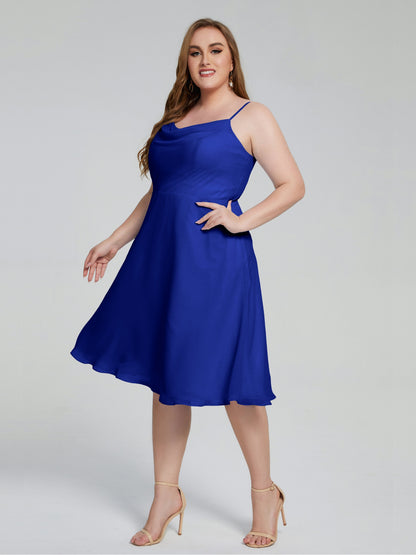 Mckenzie Spaghetti Straps Plus Size Short Bridesmaid Dresses
