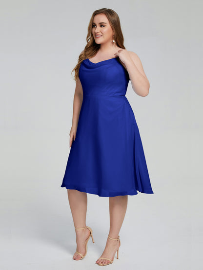 Mckenzie Spaghetti Straps Plus Size Short Bridesmaid Dresses