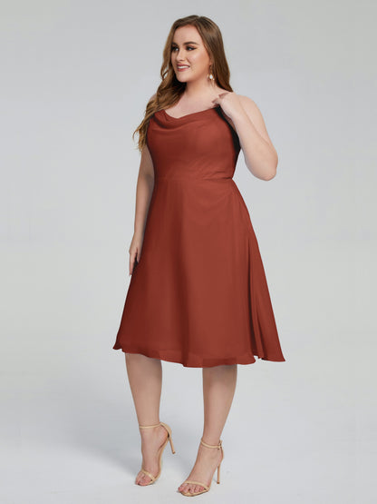 Mckenzie Spaghetti Straps Plus Size Short Bridesmaid Dresses