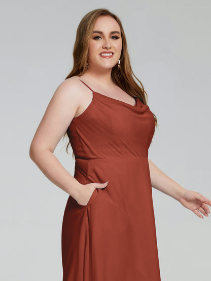 Mckenzie Spaghetti Straps Plus Size Short Bridesmaid Dresses