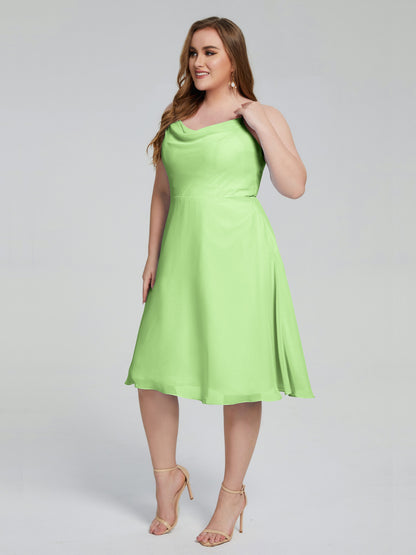 Mckenzie Spaghetti Straps Plus Size Short Bridesmaid Dresses