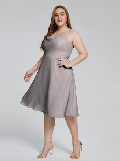 Mckenzie Spaghetti Straps Plus Size Short Bridesmaid Dresses