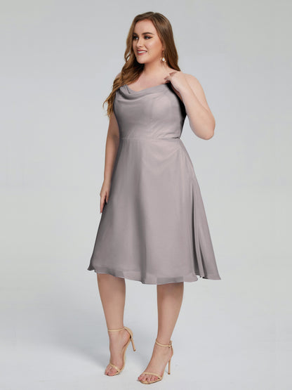 Mckenzie Spaghetti Straps Plus Size Short Bridesmaid Dresses