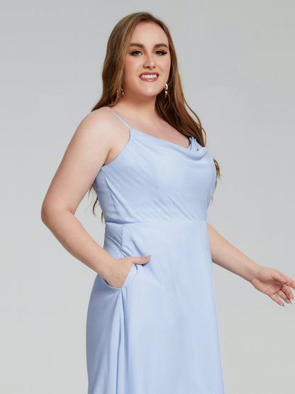 Mckenzie Spaghetti Straps Plus Size Short Bridesmaid Dresses