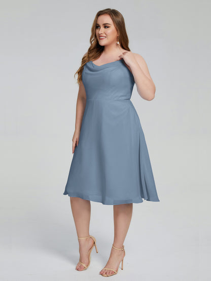 Mckenzie Spaghetti Straps Plus Size Short Bridesmaid Dresses