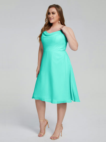 Mckenzie Spaghetti Straps Plus Size Short Bridesmaid Dresses