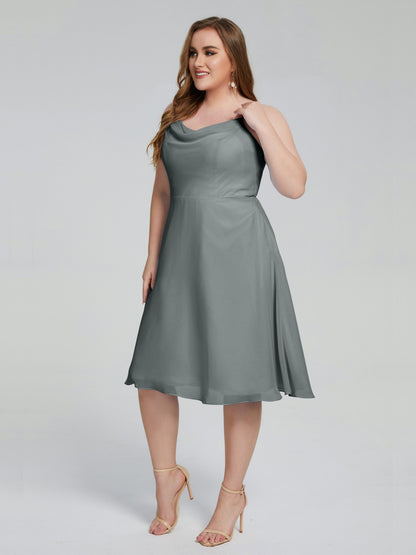 Mckenzie Spaghetti Straps Plus Size Short Bridesmaid Dresses