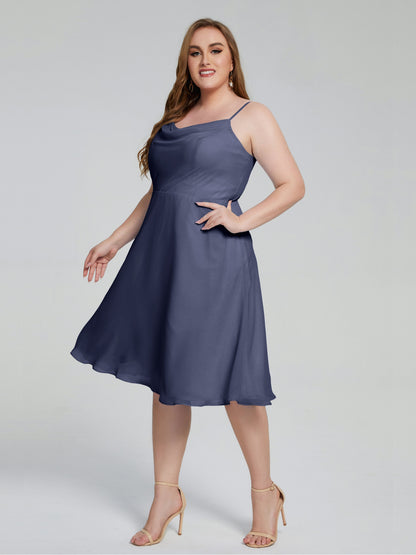 Mckenzie Spaghetti Straps Plus Size Short Bridesmaid Dresses