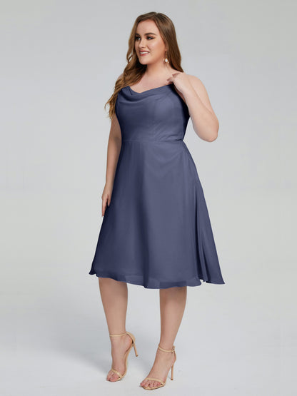 Mckenzie Spaghetti Straps Plus Size Short Bridesmaid Dresses
