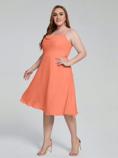 Mckenzie Spaghetti Straps Plus Size Short Bridesmaid Dresses