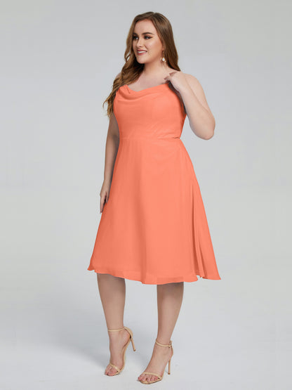 Mckenzie Spaghetti Straps Plus Size Short Bridesmaid Dresses