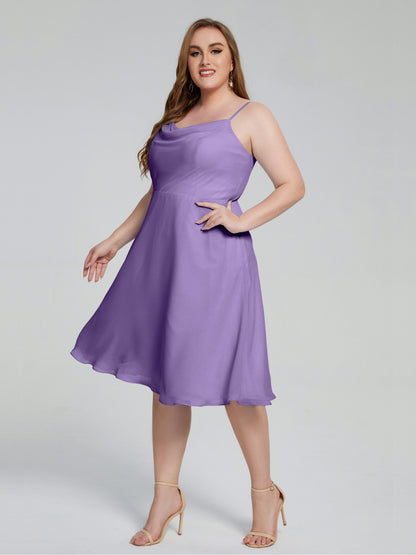 Mckenzie Spaghetti Straps Plus Size Short Bridesmaid Dresses