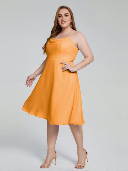 Mckenzie Spaghetti Straps Plus Size Short Bridesmaid Dresses