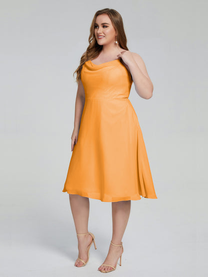 Mckenzie Spaghetti Straps Plus Size Short Bridesmaid Dresses