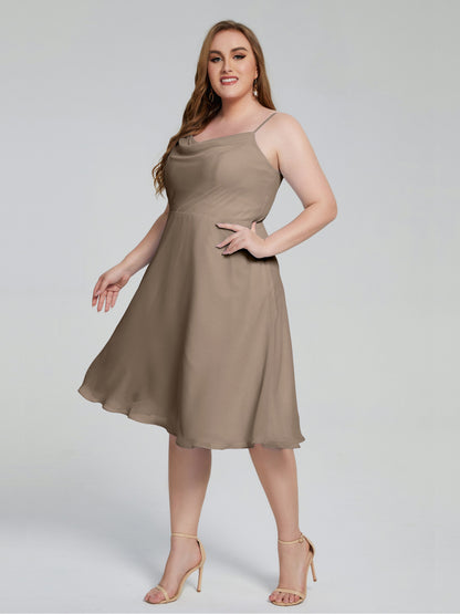 Mckenzie Spaghetti Straps Plus Size Short Bridesmaid Dresses