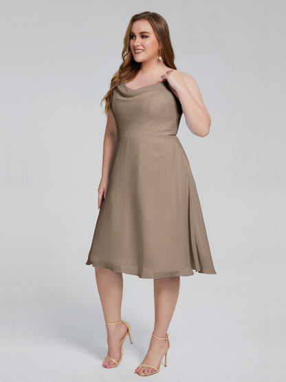Mckenzie Spaghetti Straps Plus Size Short Bridesmaid Dresses