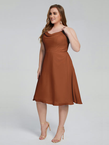 Mckenzie Spaghetti Straps Plus Size Short Bridesmaid Dresses