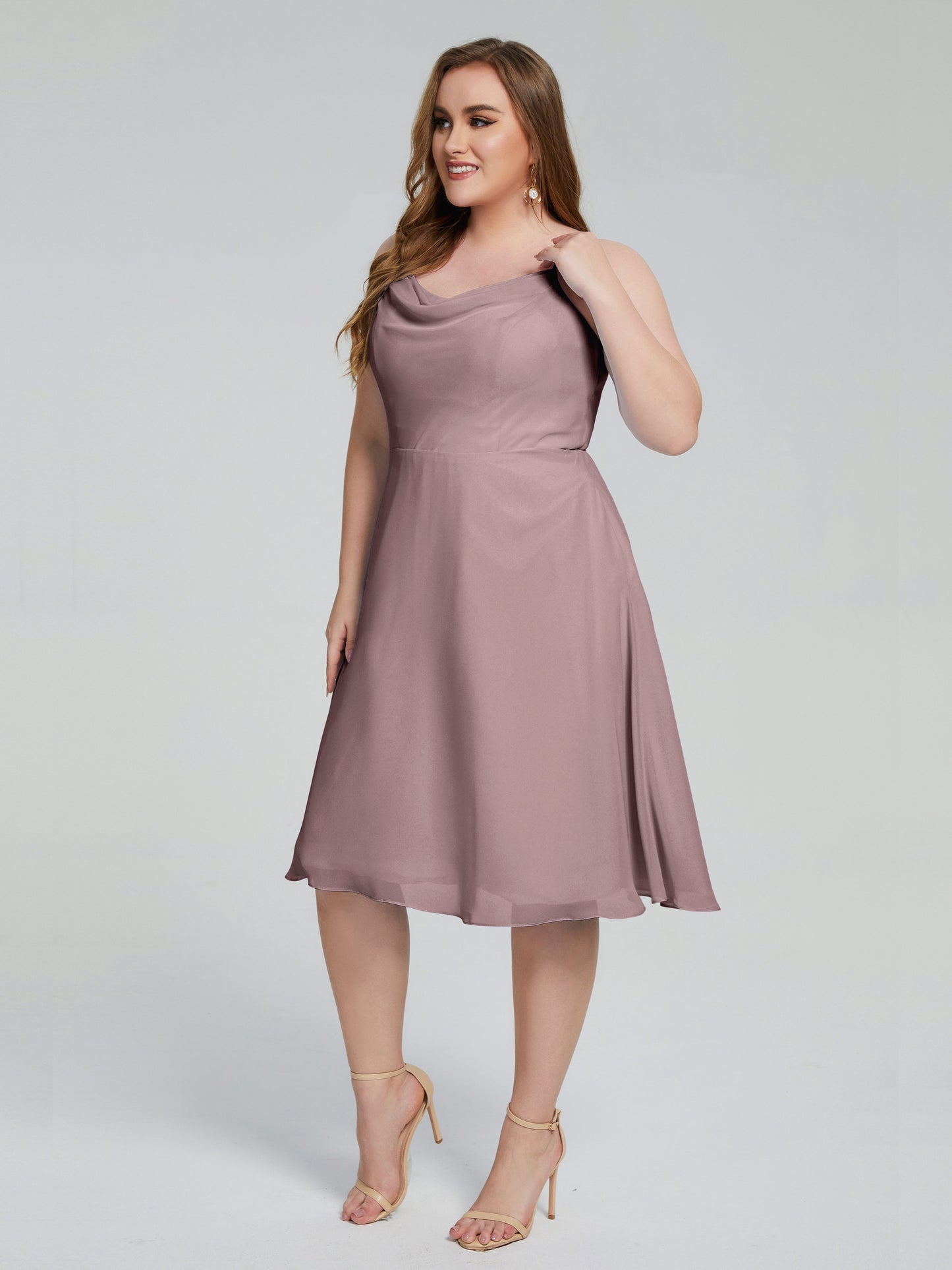 Mckenzie Spaghetti Straps Plus Size Short Bridesmaid Dresses