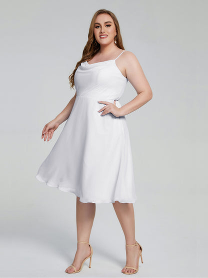 Mckenzie Spaghetti Straps Plus Size Short Bridesmaid Dresses
