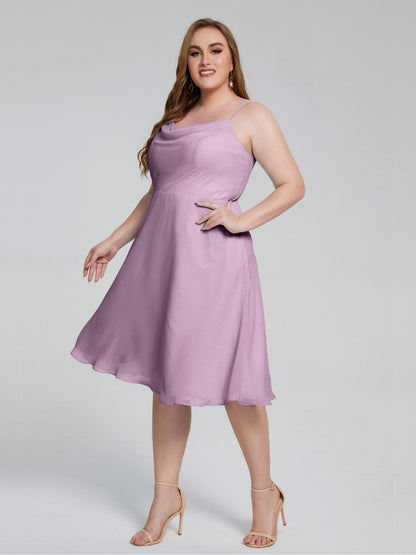 Mckenzie Spaghetti Straps Plus Size Short Bridesmaid Dresses