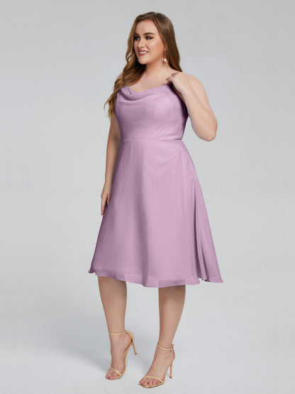 Mckenzie Spaghetti Straps Plus Size Short Bridesmaid Dresses