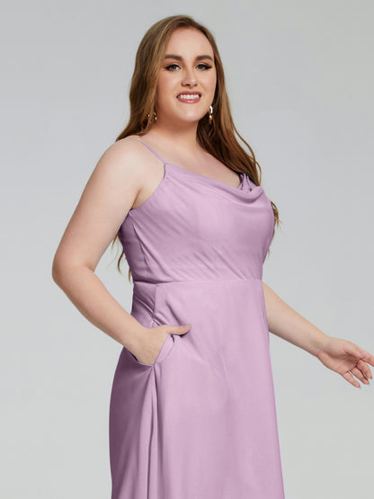 Mckenzie Spaghetti Straps Plus Size Short Bridesmaid Dresses