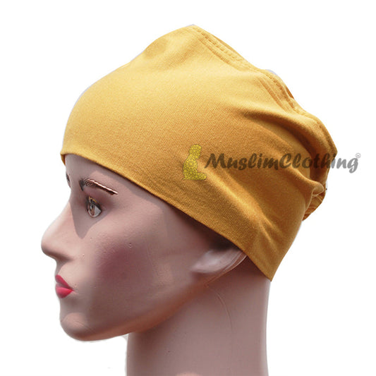 Mustard Women's Pullover Underscarf For Scarves Hijabi Veil One-Size