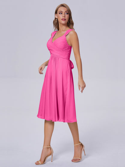 Mya Best Short Bridesmaid Dresses With Bowknot