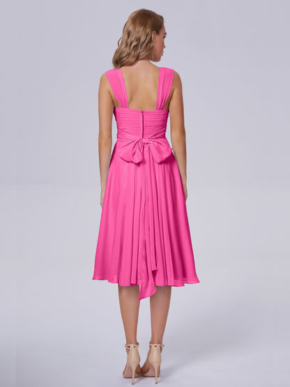 Mya Best Short Bridesmaid Dresses With Bowknot