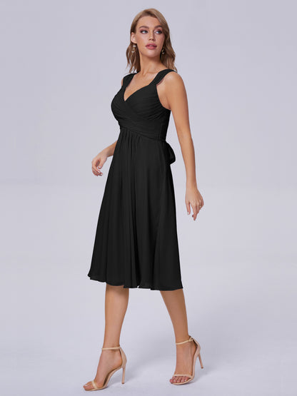 Mya Best Short Bridesmaid Dresses With Bowknot