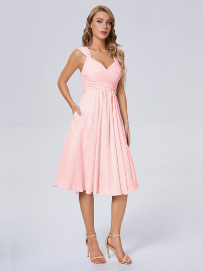 Mya Best Short Bridesmaid Dresses With Bowknot