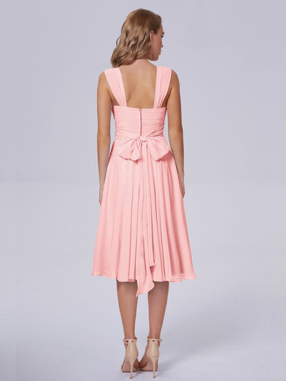 Mya Best Short Bridesmaid Dresses With Bowknot