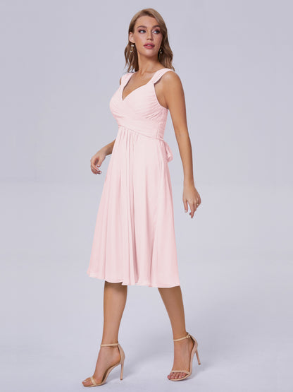 Mya Best Short Bridesmaid Dresses With Bowknot