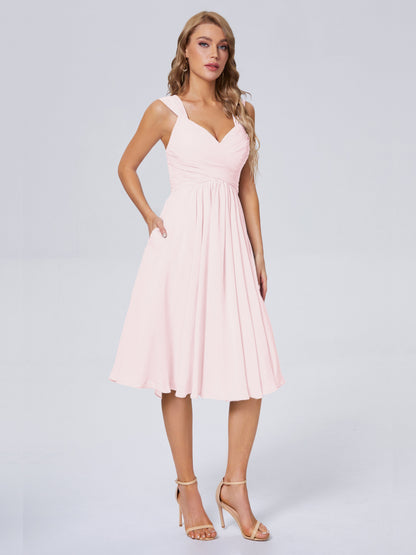 Mya Best Short Bridesmaid Dresses With Bowknot