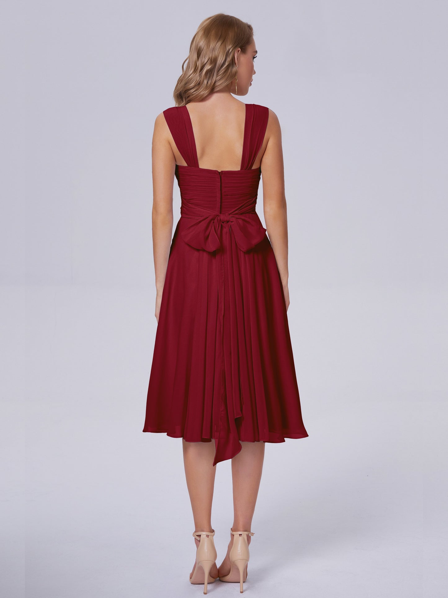 Mya Best Short Bridesmaid Dresses With Bowknot