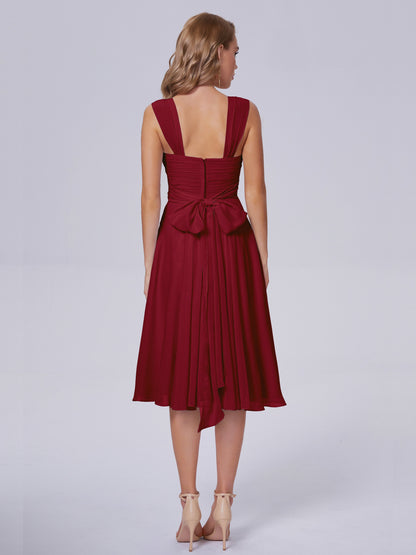 Mya Best Short Bridesmaid Dresses With Bowknot