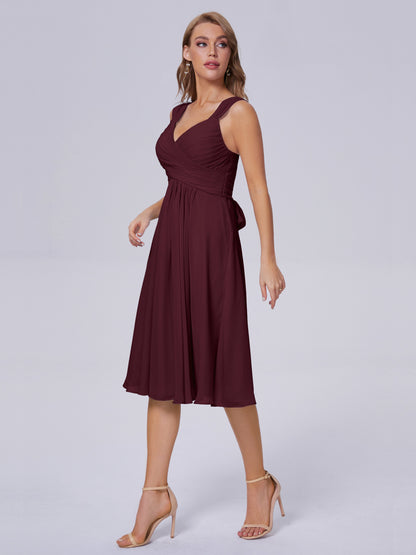 Mya Best Short Bridesmaid Dresses With Bowknot