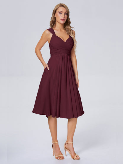 Mya Best Short Bridesmaid Dresses With Bowknot
