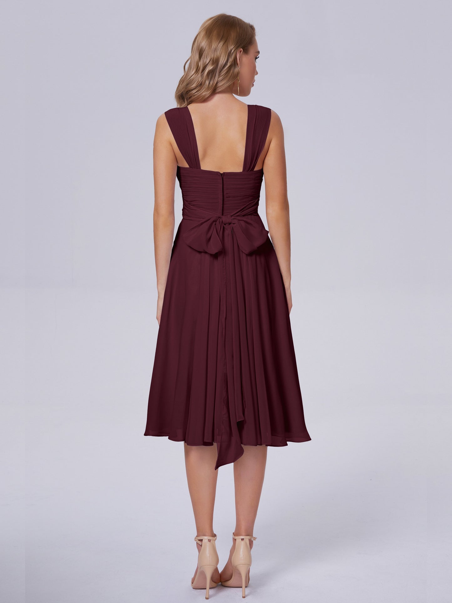 Mya Best Short Bridesmaid Dresses With Bowknot