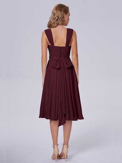 Mya Best Short Bridesmaid Dresses With Bowknot